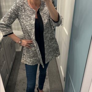 Black and white 3/4 jacket